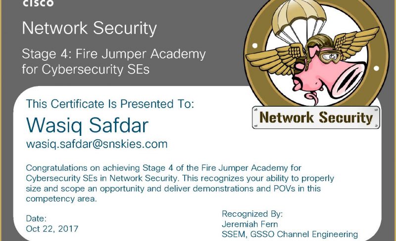 FireJumper Training Certificate