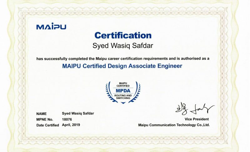 Maipu Design Associate Engineer